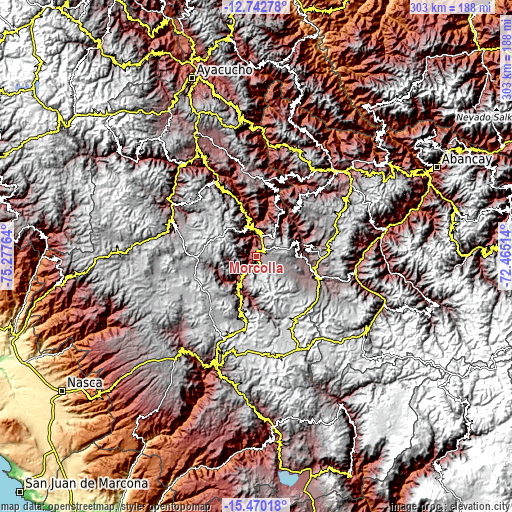 Topographic map of Morcolla