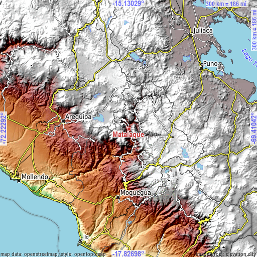 Topographic map of Matalaque