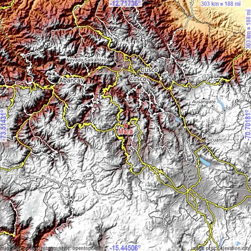 Topographic map of Mara