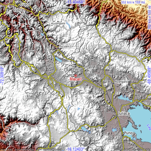 Topographic map of Macari