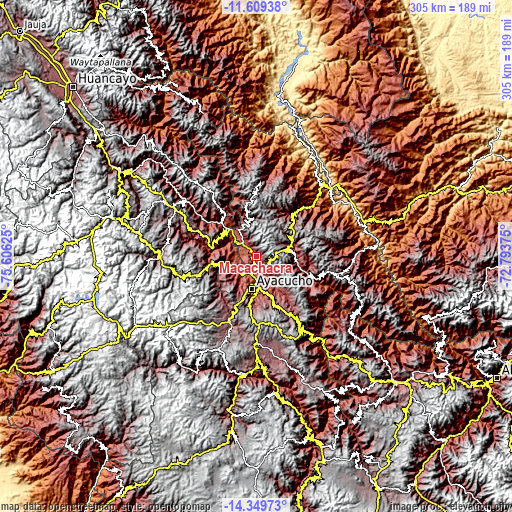 Topographic map of Macachacra