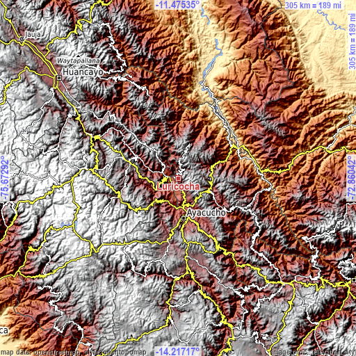 Topographic map of Luricocha