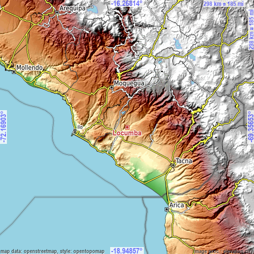 Topographic map of Locumba