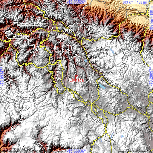 Topographic map of Livitaca