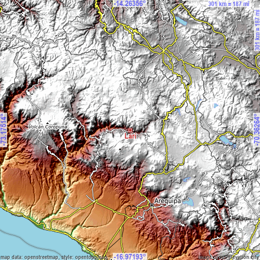 Topographic map of Lari