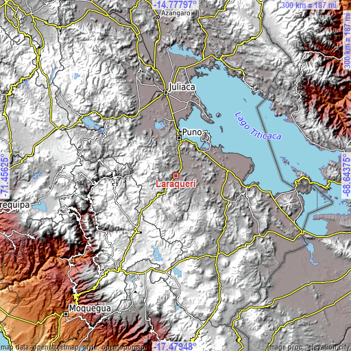 Topographic map of Laraqueri