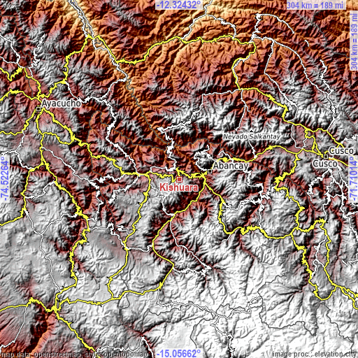 Topographic map of Kishuara