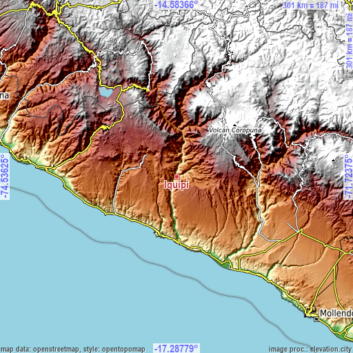 Topographic map of Iquipi