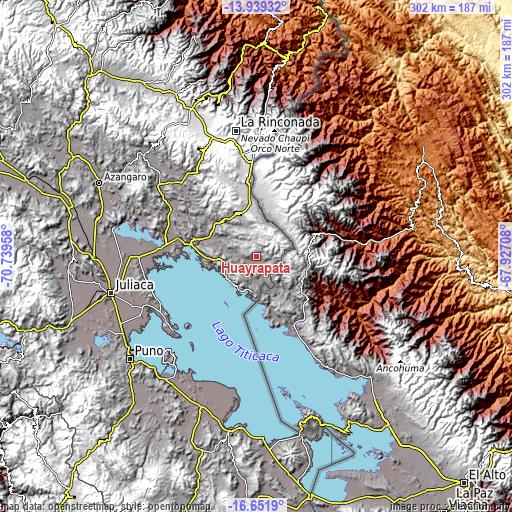 Topographic map of Huayrapata