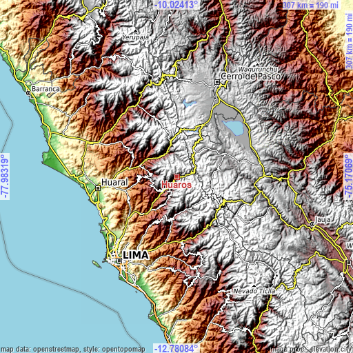 Topographic map of Huaros