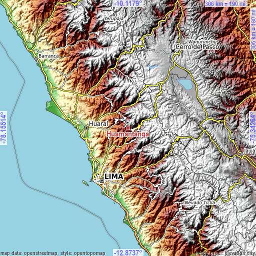 Topographic map of Huamantanga