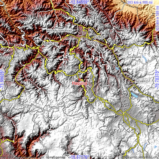 Topographic map of Haquira