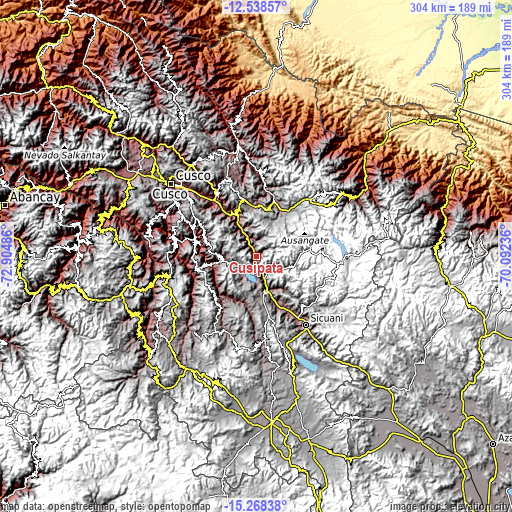Topographic map of Cusipata