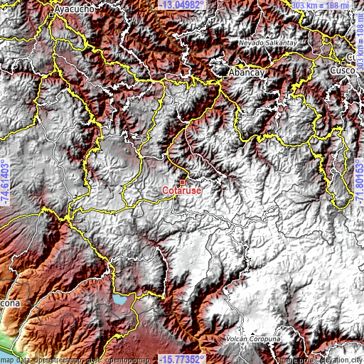 Topographic map of Cotaruse