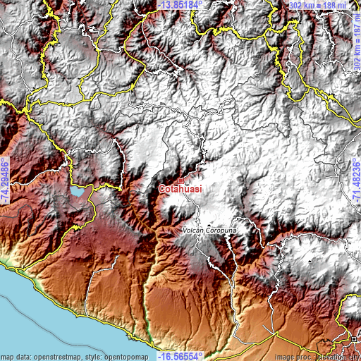 Topographic map of Cotahuasi