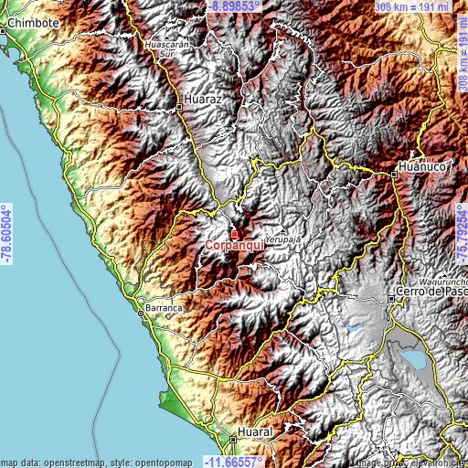 Topographic map of Corpanqui