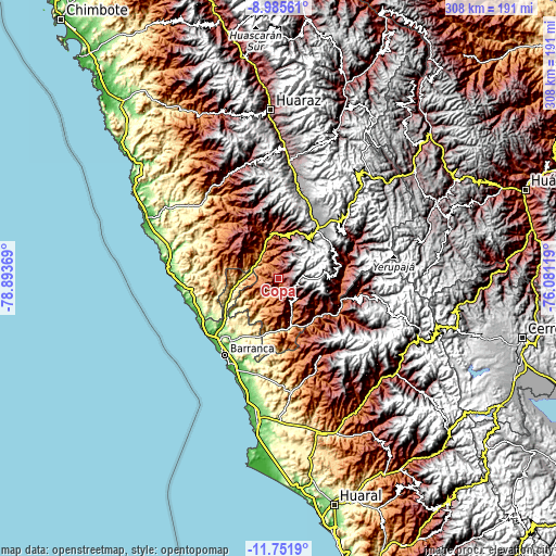 Topographic map of Copa
