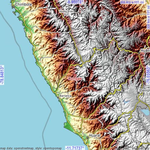 Topographic map of Congas