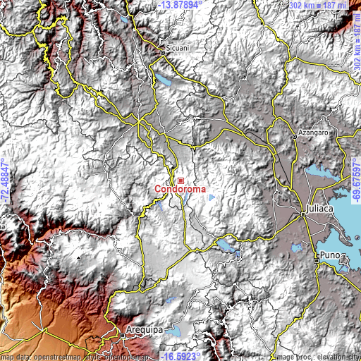 Topographic map of Condoroma