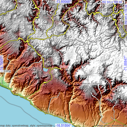 Topographic map of Colta