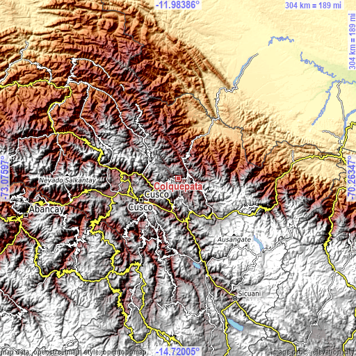 Topographic map of Colquepata