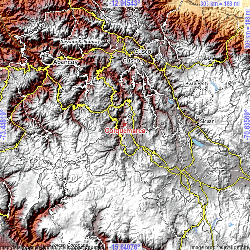 Topographic map of Colquemarca