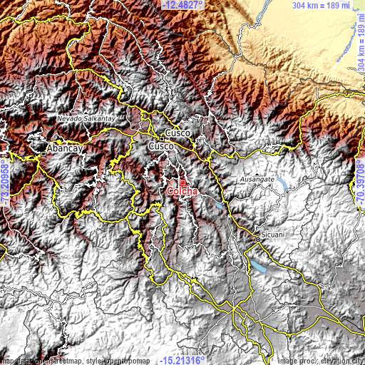 Topographic map of Colcha