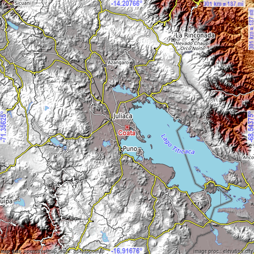 Topographic map of Coata