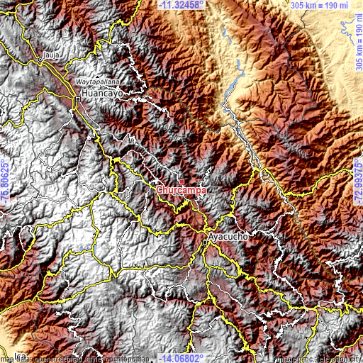 Topographic map of Churcampa