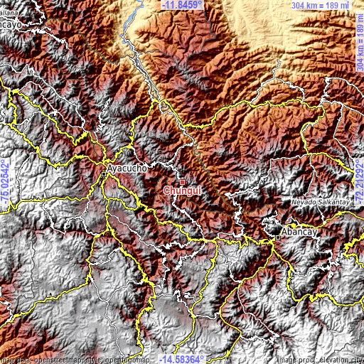 Topographic map of Chungui