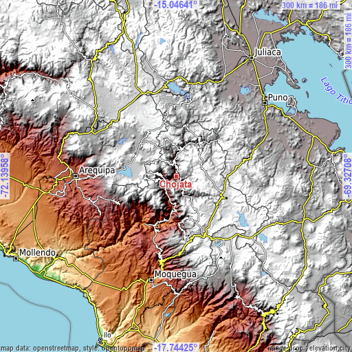 Topographic map of Chojata