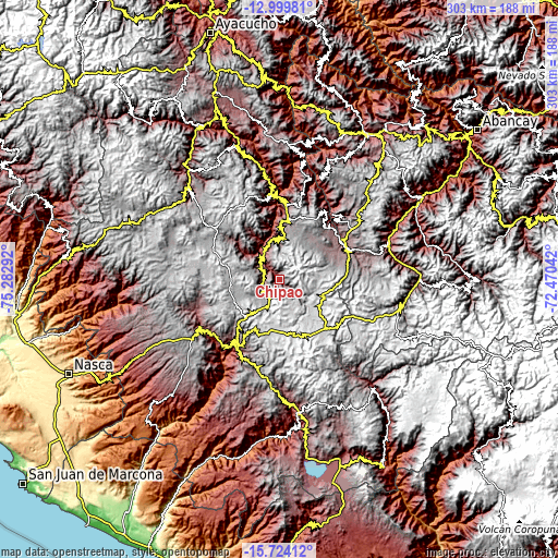 Topographic map of Chipao