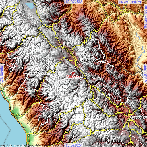 Topographic map of Chicche