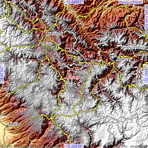 Topographic map of Chiara