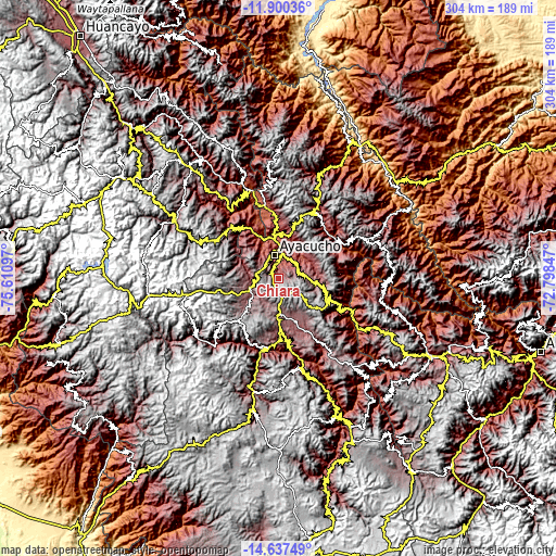 Topographic map of Chiara
