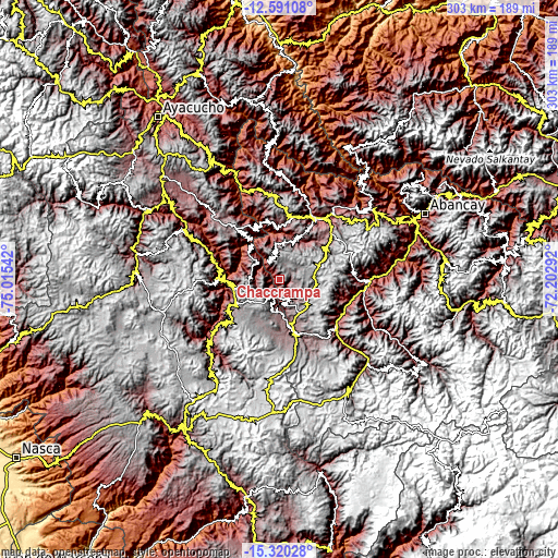 Topographic map of Chaccrampa