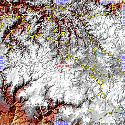 Topographic map of Cayarani
