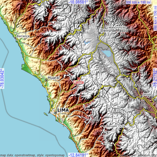 Topographic map of Canta