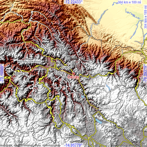 Topographic map of Caicay