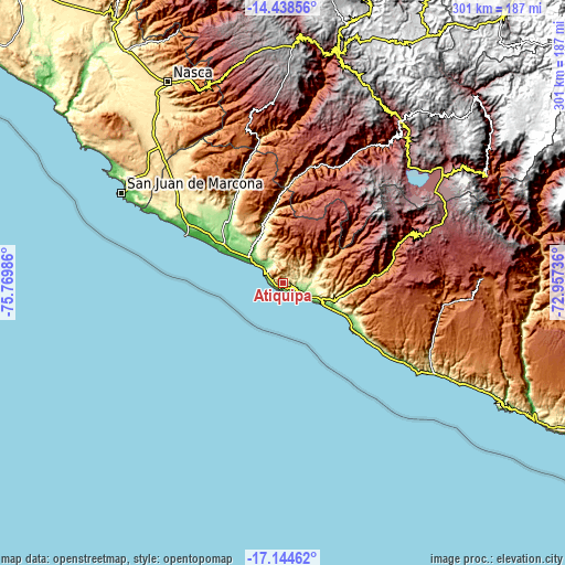 Topographic map of Atiquipa