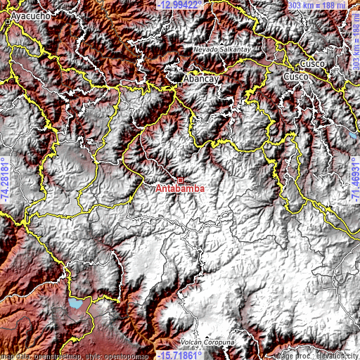 Topographic map of Antabamba