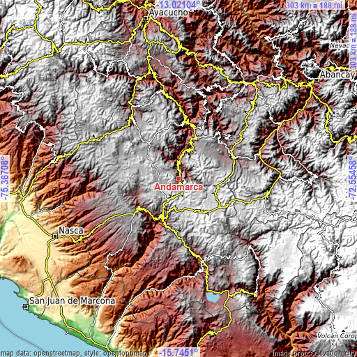 Topographic map of Andamarca