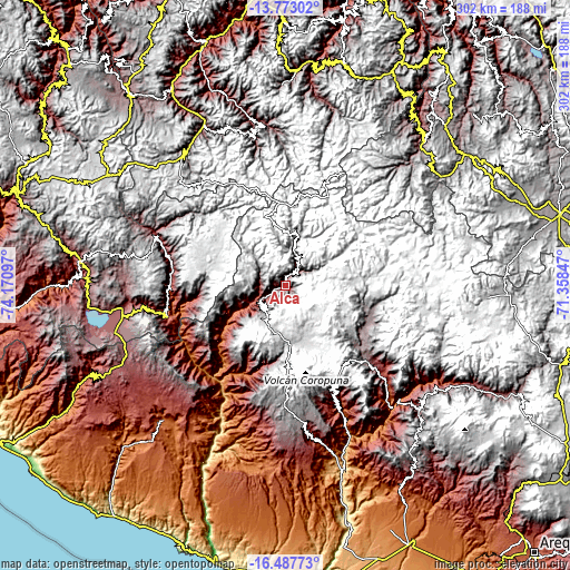 Topographic map of Alca