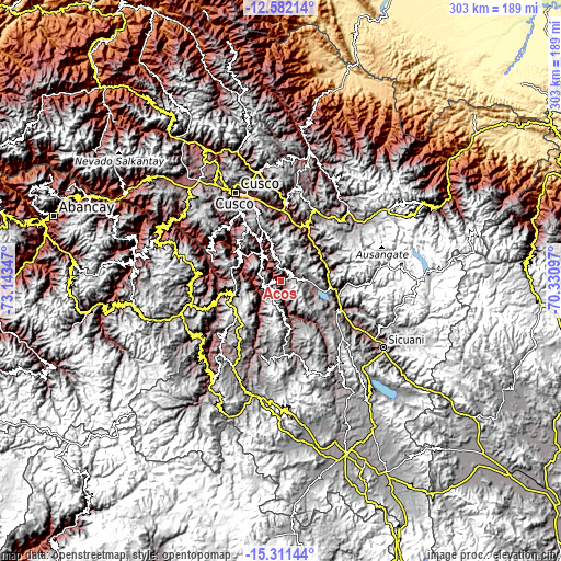 Topographic map of Acos