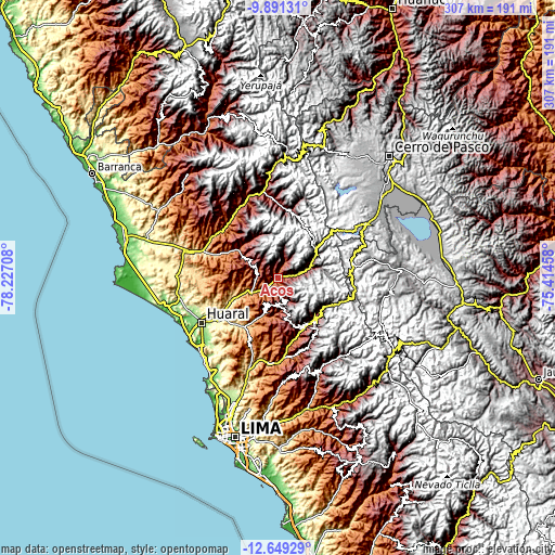 Topographic map of Acos