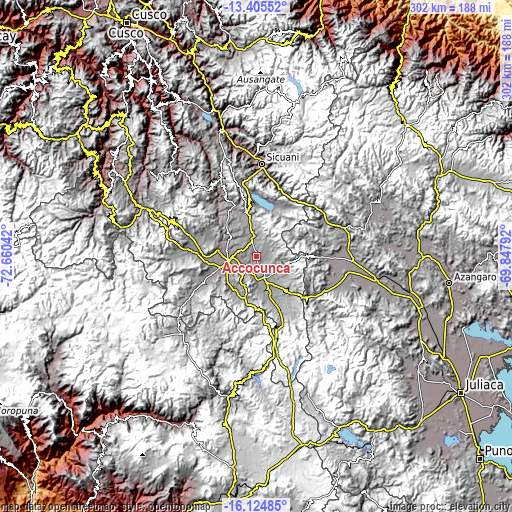 Topographic map of Accocunca