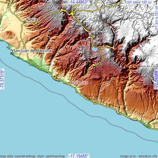 Topographic map of Achanizo