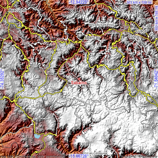 Topographic map of Sabaino