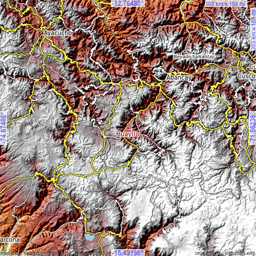 Topographic map of Huayllo