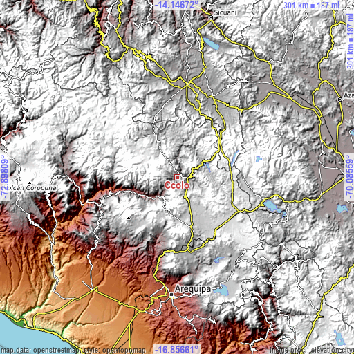 Topographic map of Ccolo